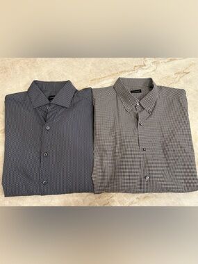 Ermenegildo Zegna Dress Shirts XXL Lot of 2 Button Down 100% Cotton